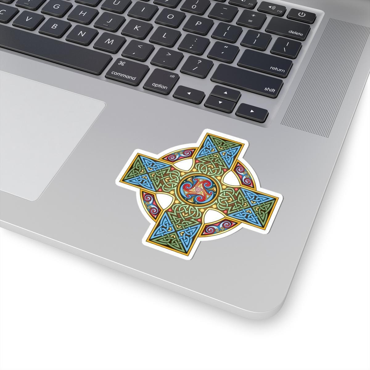 Celtic Cross Decal | Durable Vinyl Decal Featuring Irish Knot Art & Traditional Celtic Symbol