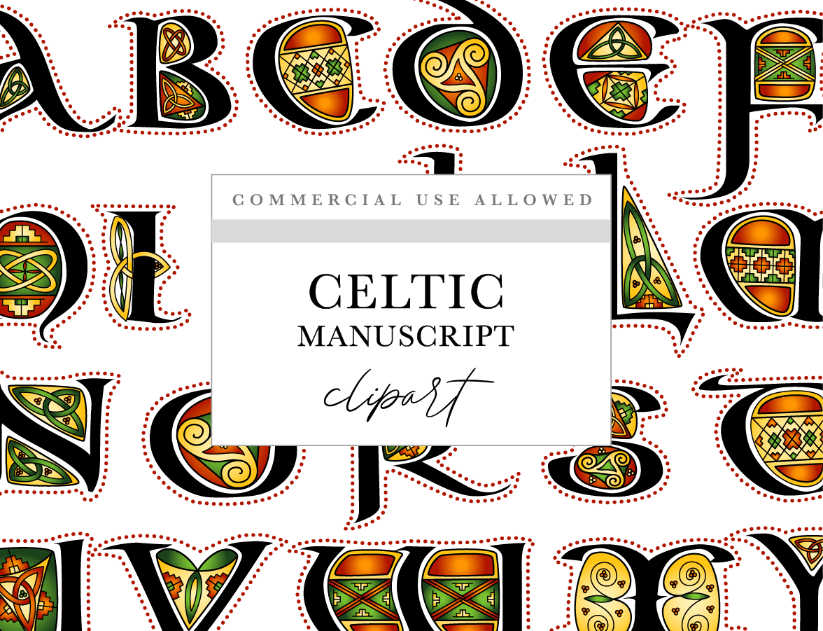the letters and numbers of celtic manuscript script