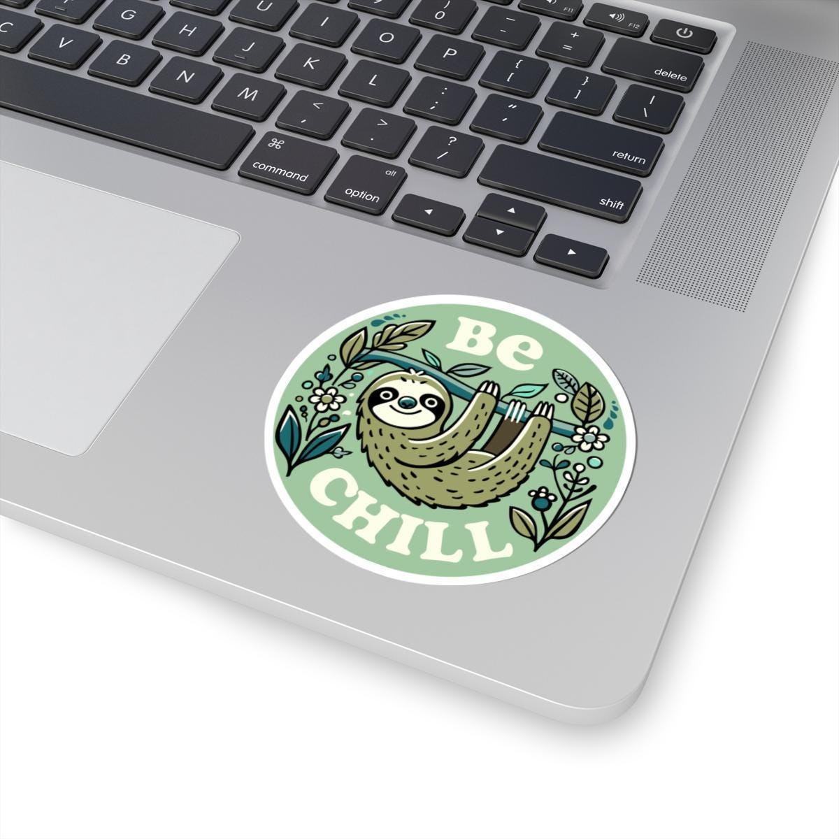 Cute Sloth Sticker - Glossy Vinyl Decal | Funny Sloth Laptop Sticker, Be Chill Vibe
