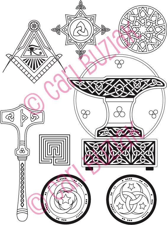 Celtic Tattoo Clipart - Black and White Tree Designs | Pagan Spiral, Knotwork & Fantasy Art