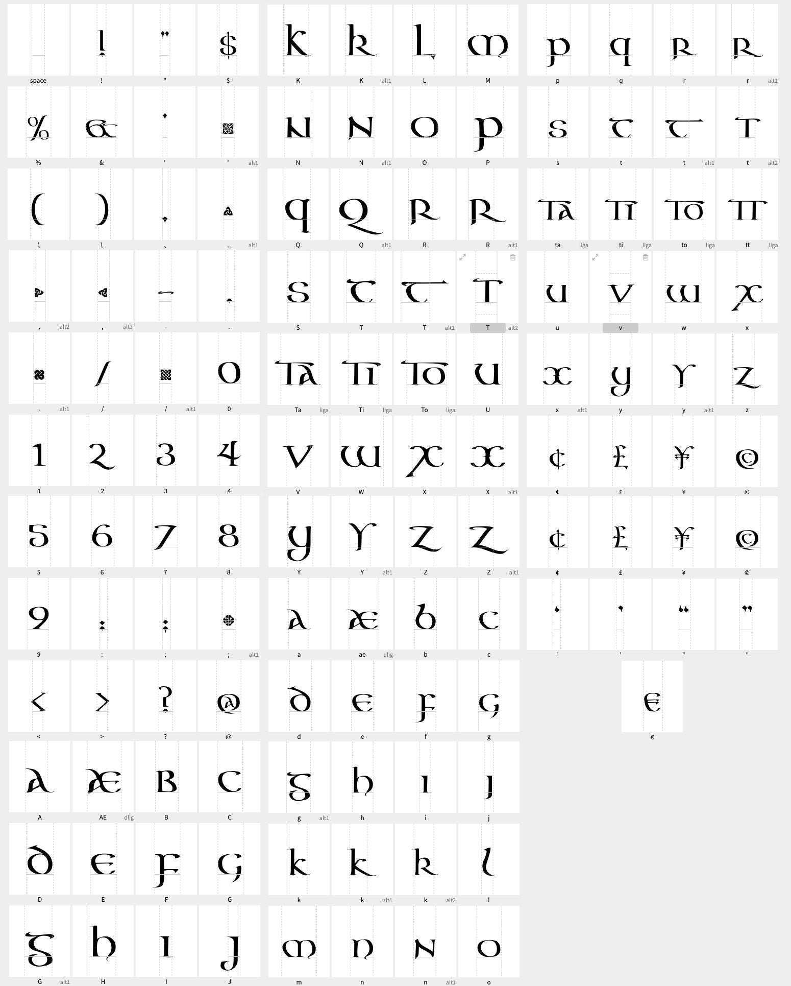 CELTIC FONT - Aon Celtic | INVITATIONS - Opentype - Type - Uncial - Wedding - Stationary - Knot - Irish - Lettering - Calligraphy - Letters