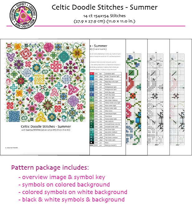 Celtic Cross Stitch - Irish Knotwork Pattern PDF | Summer Embroidery Design