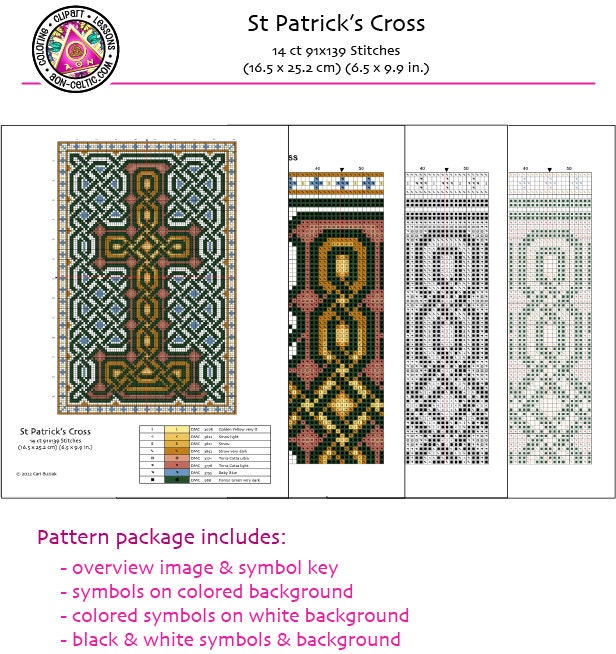Celtic Cross-Stitch Pattern - Irish Embroidery Design | St Patrick's Day Gift