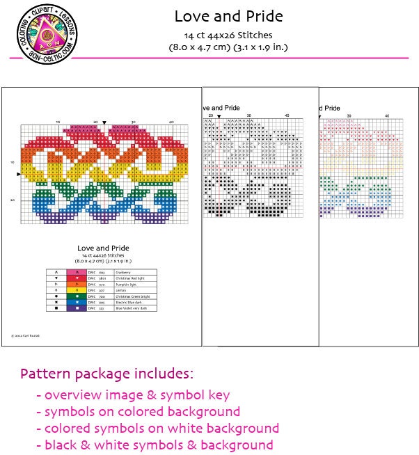 Celtic Cross Stitch Pattern – Irish Embroidery Design With Love Knot Motif