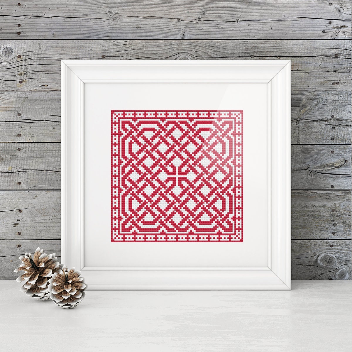 Celtic Cross-Stitch Pattern – Irish Embroidery Chart | Traditional Knotwork Design