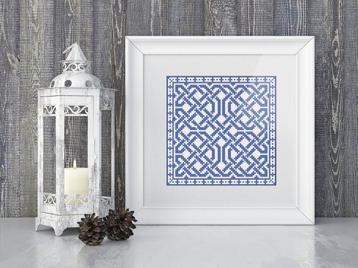 Celtic Cross-Stitch Pattern - Irish Embroidery Design | Aida 14 Count Fabric Gift