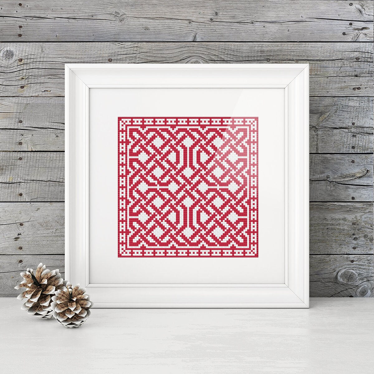 Celtic Cross-Stitch Pattern - Irish Embroidery Design | Aida 14 Count Fabric Gift