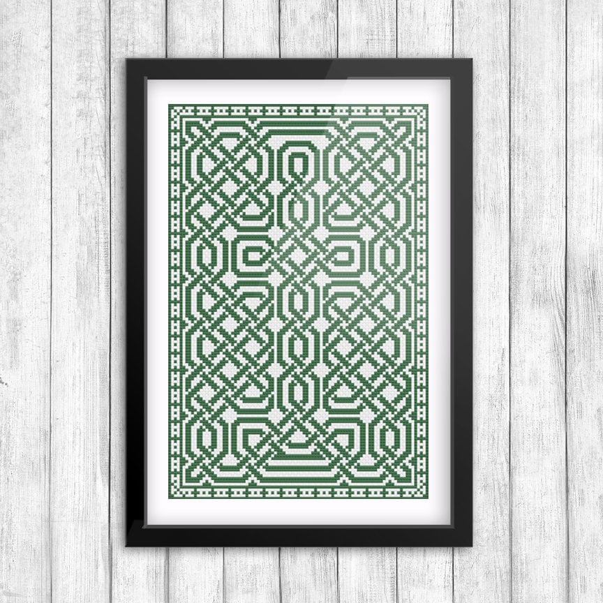 Celtic Cross-Stitch Pattern – Irish Knotwork Design | St Patricks Day Gift