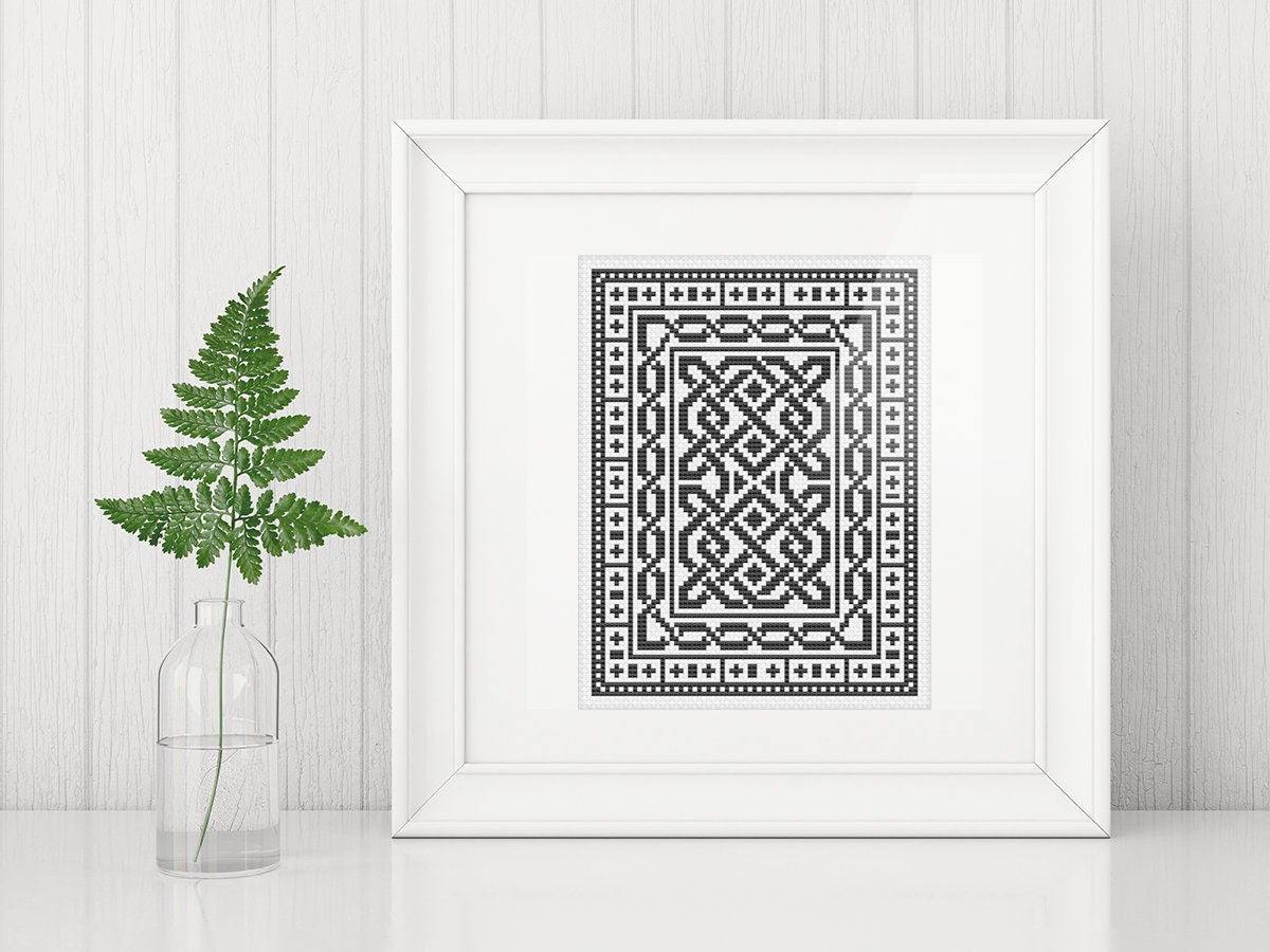 Celtic Cross Stitch Pattern – Irish Embroidery Design | No Backstitch Pattern Gift