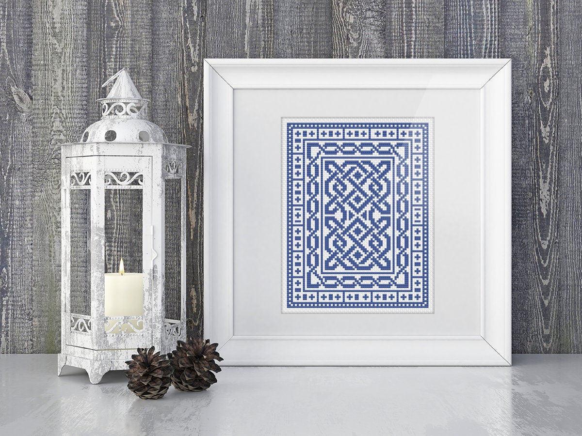 Celtic Cross Stitch Pattern – Irish Embroidery Design | No Backstitch Pattern Gift