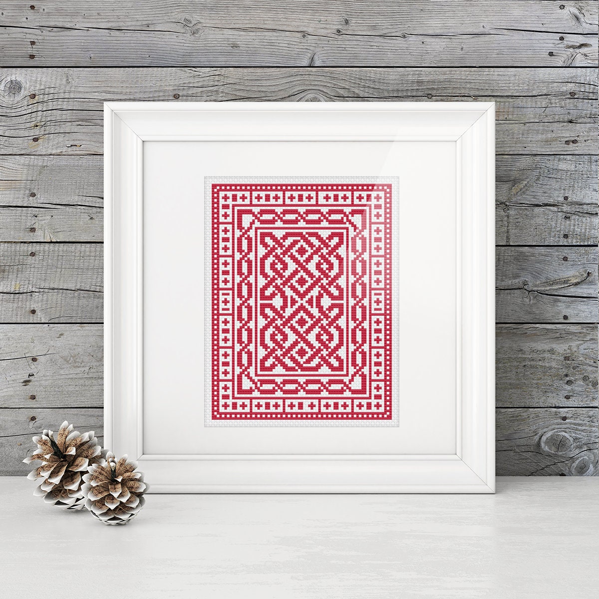 Celtic Cross Stitch Pattern – Irish Embroidery Design | No Backstitch Pattern Gift