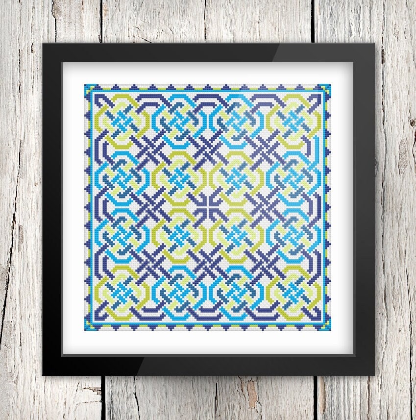 Celtic Cross Stitch Pattern – Irish Embroidery Design | PDF Chart for St Patricks Day Gift