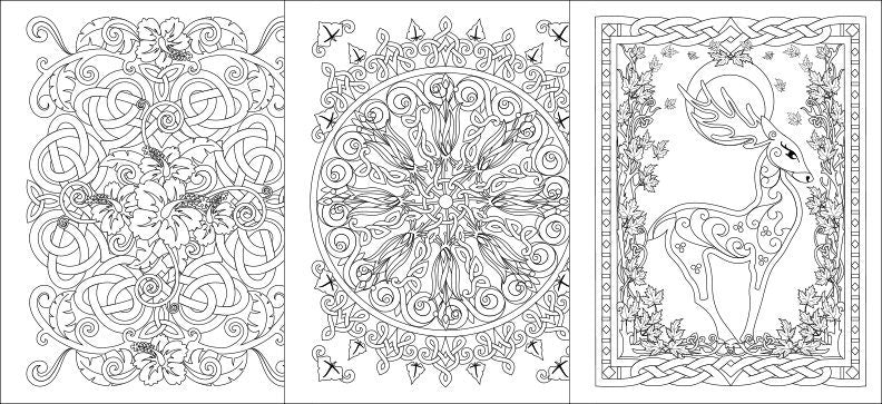 Celtic Coloring Book – Deluxe Edition | 50 Intricate Adult Coloring Pages with Thick Paper