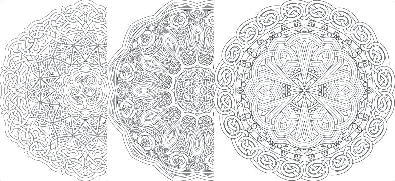 Celtic Mandalas Coloring - Advanced Meditation Book with Detailed Knots & Spirals