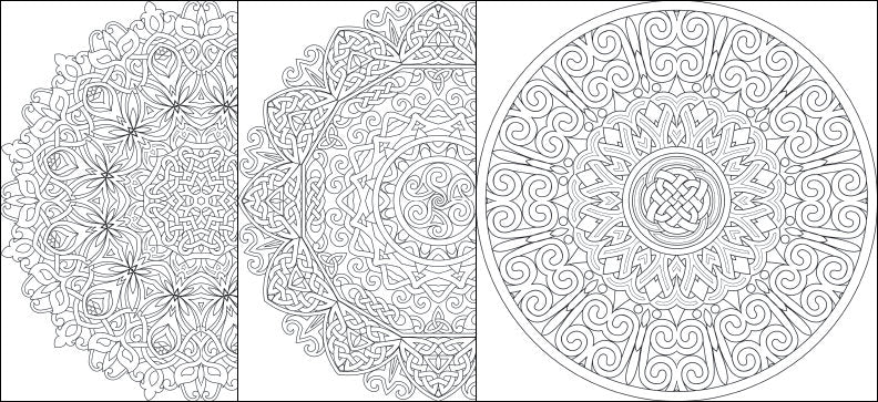 Celtic Mandalas Coloring - Advanced Meditation Book with Detailed Knots & Spirals