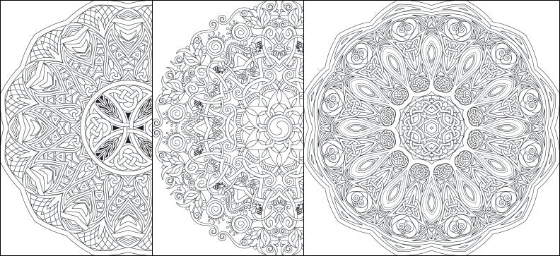 Celtic Mandalas Coloring - Advanced Meditation Book with Detailed Knots & Spirals