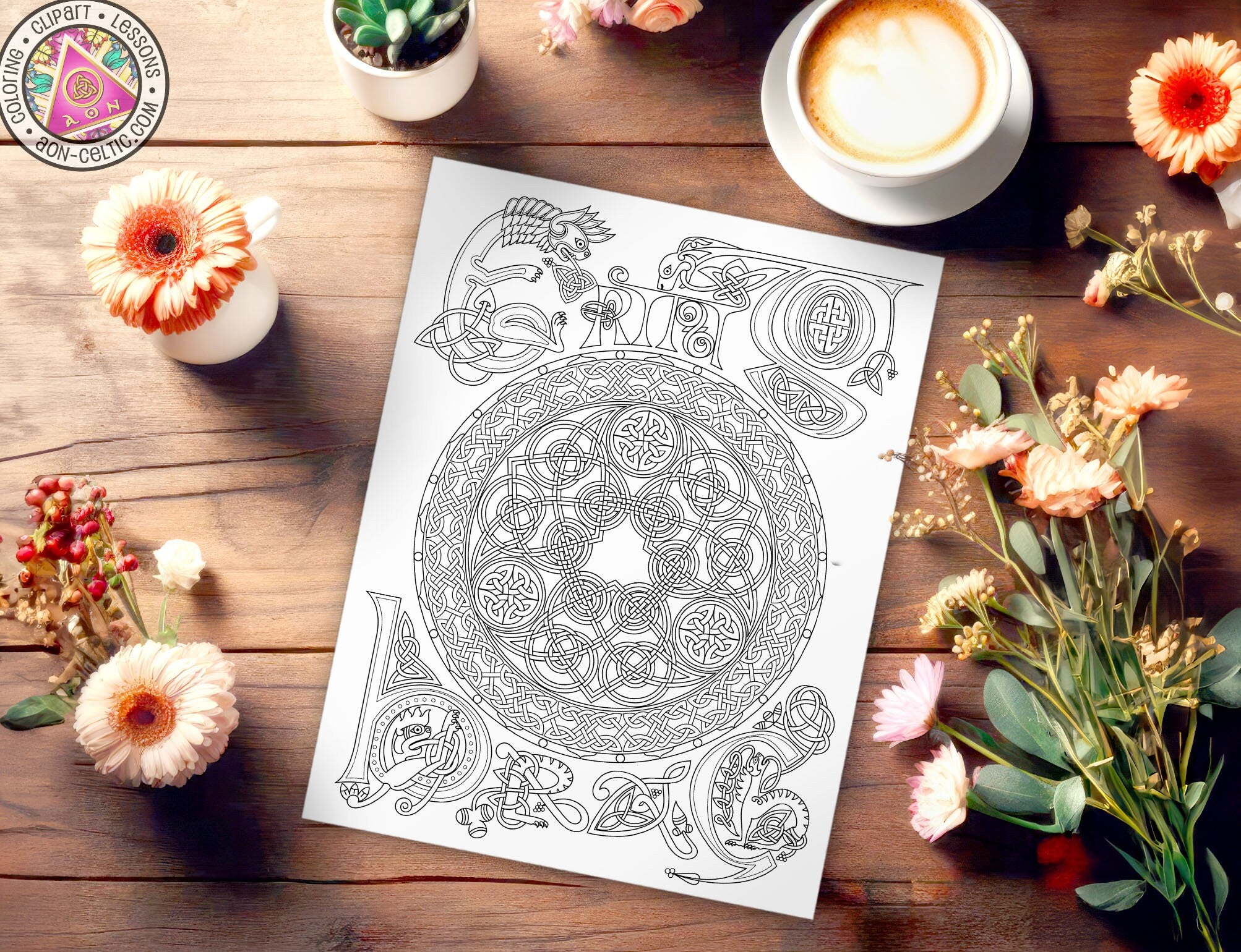 Celtic Coloring Pages | Irish Knotwork PDF, Printable Art Designs