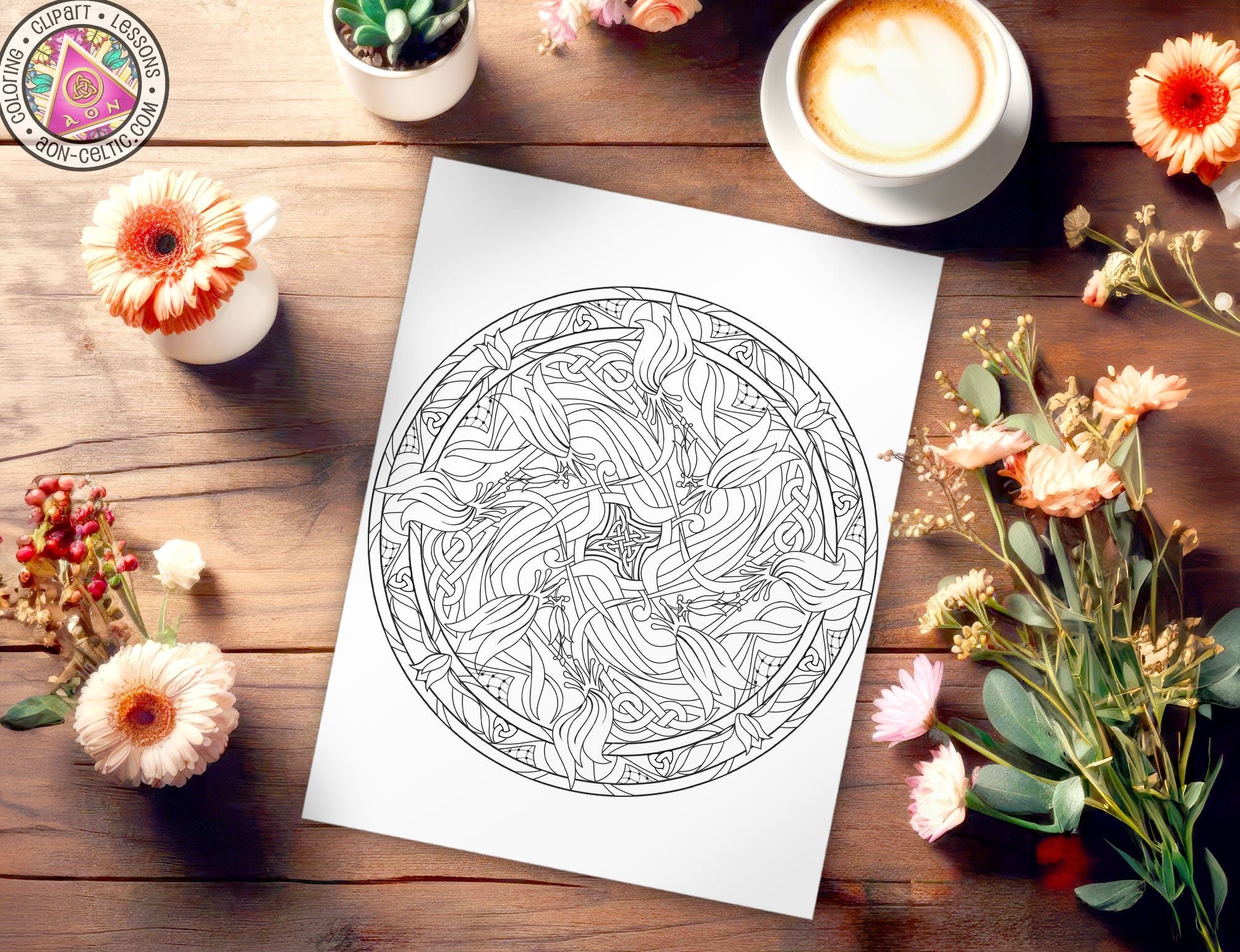 Celtic Coloring Book – St Patrick's Day Mandala Floral Designs | PDF Download
