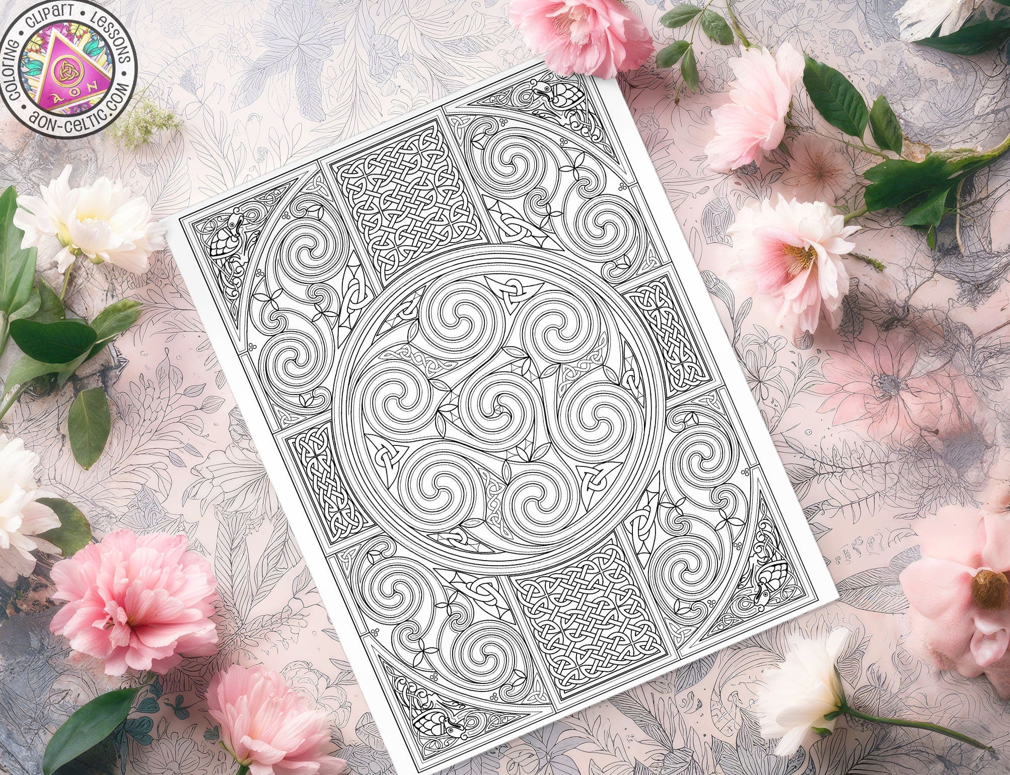 Celtic Coloring Book – St Patrick's Day Art | Spiral Knotwork & Traditional Celtic Patterns