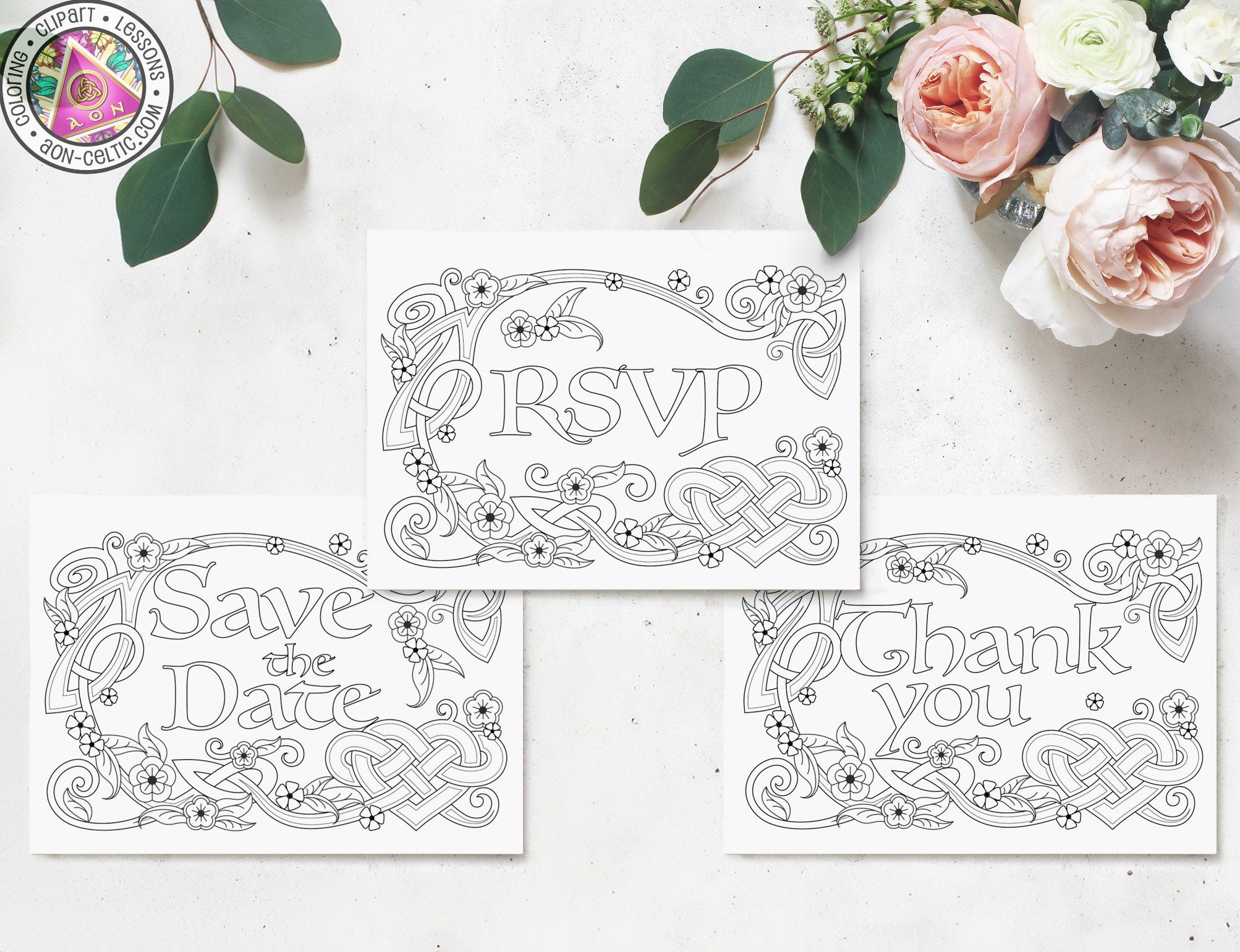 Celtic Wedding Cards – Printable Wedding Invitation Cards | RSVP, Save The Date & Thank You