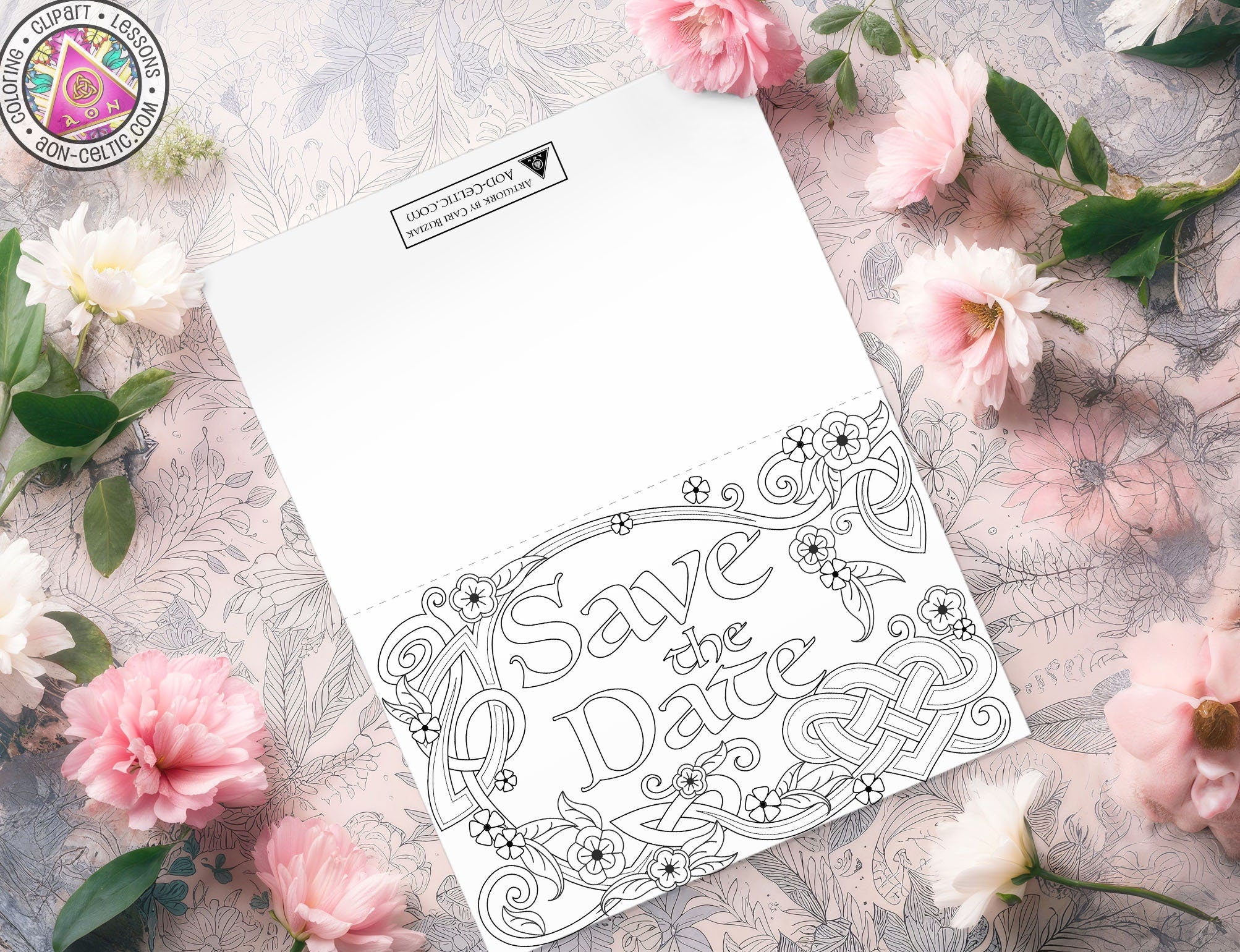 a paper with a picture of a flower on it