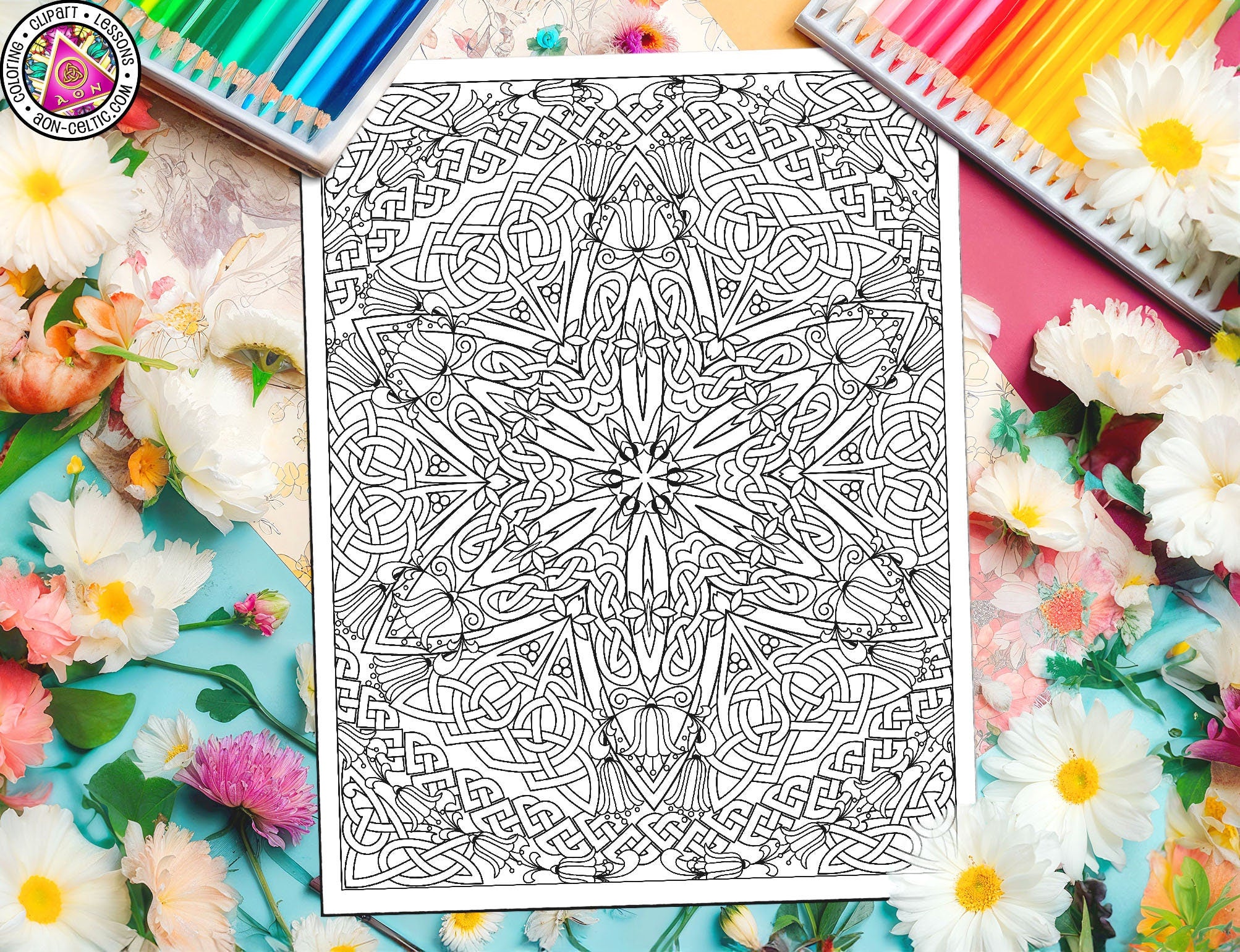 Celtic Coloring Book - St Patrick's Day Art | Intricate Celtic Knots & Mandala Designs PDF