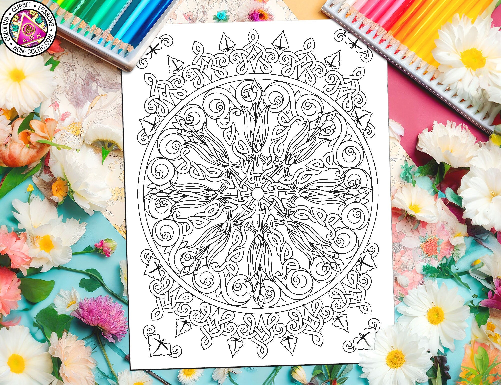 Celtic Coloring Book – Intricate Mandala Art With Tulip Trellis & Knot Designs PDF