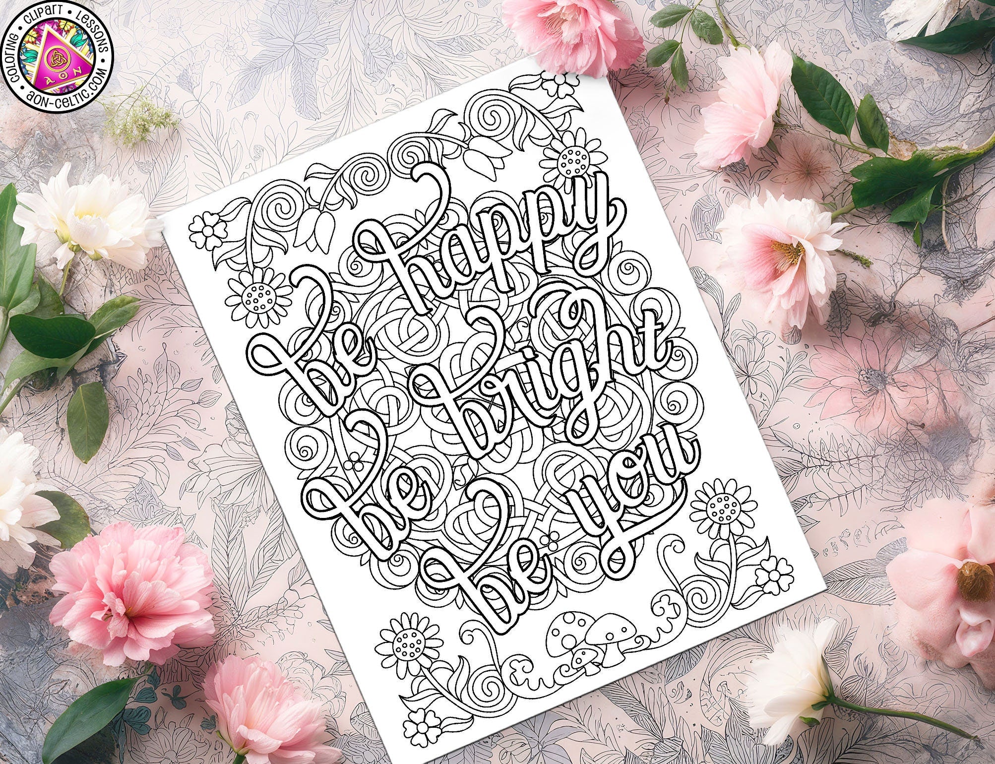 Celtic Coloring Book - St Patrick's Day Coloring Therapy Art with Knot Designs