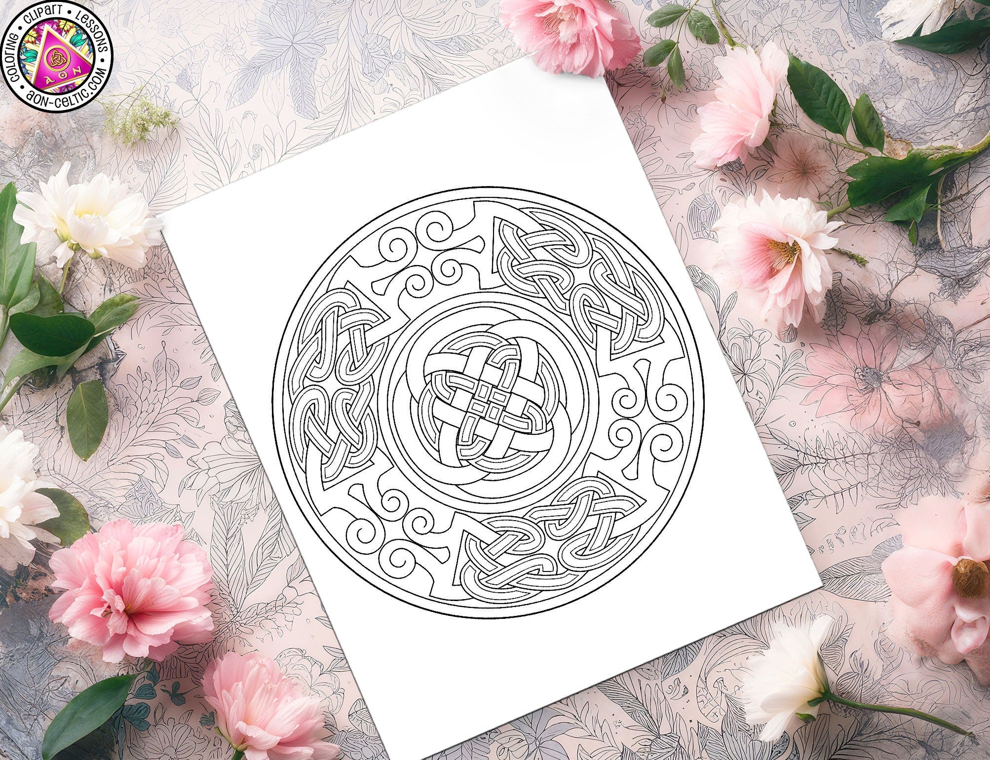 Celtic Coloring Book - Meditation Coloring with Knot Designs & PDF Download
