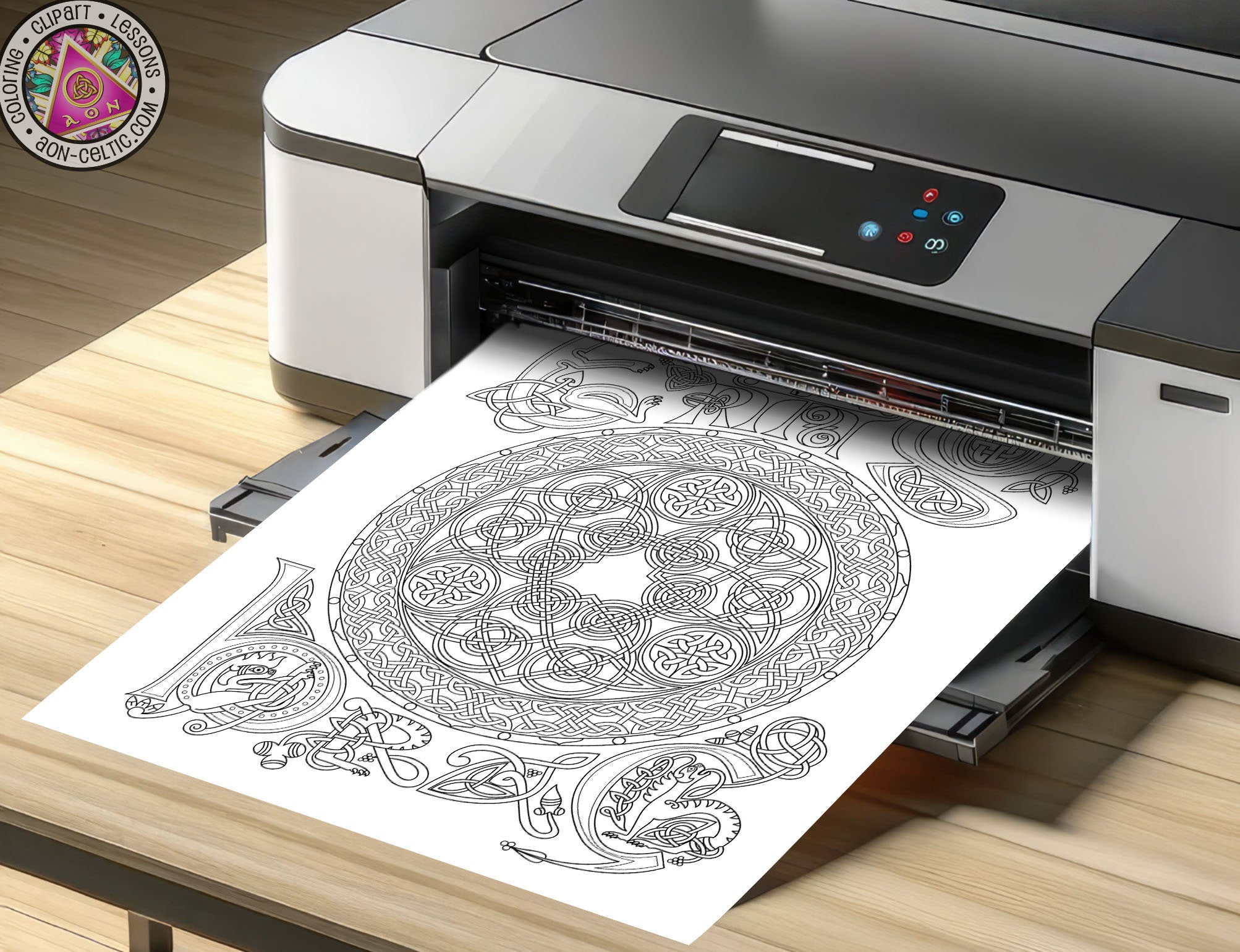 Celtic Coloring Pages | Irish Knotwork PDF, Printable Art Designs