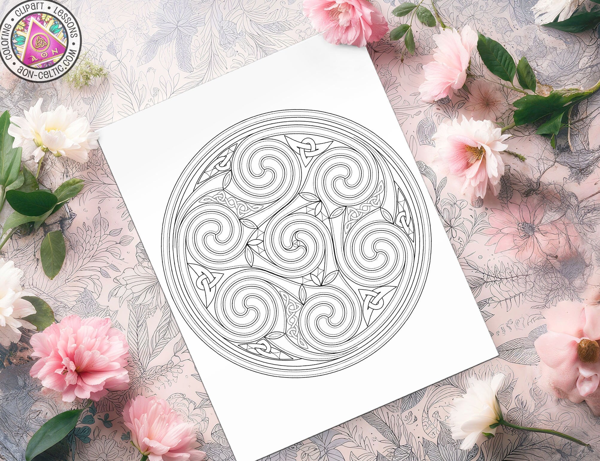 Celtic Coloring Book - Intricate Spiral Pages | St Patrick's Day Mandalas PDF