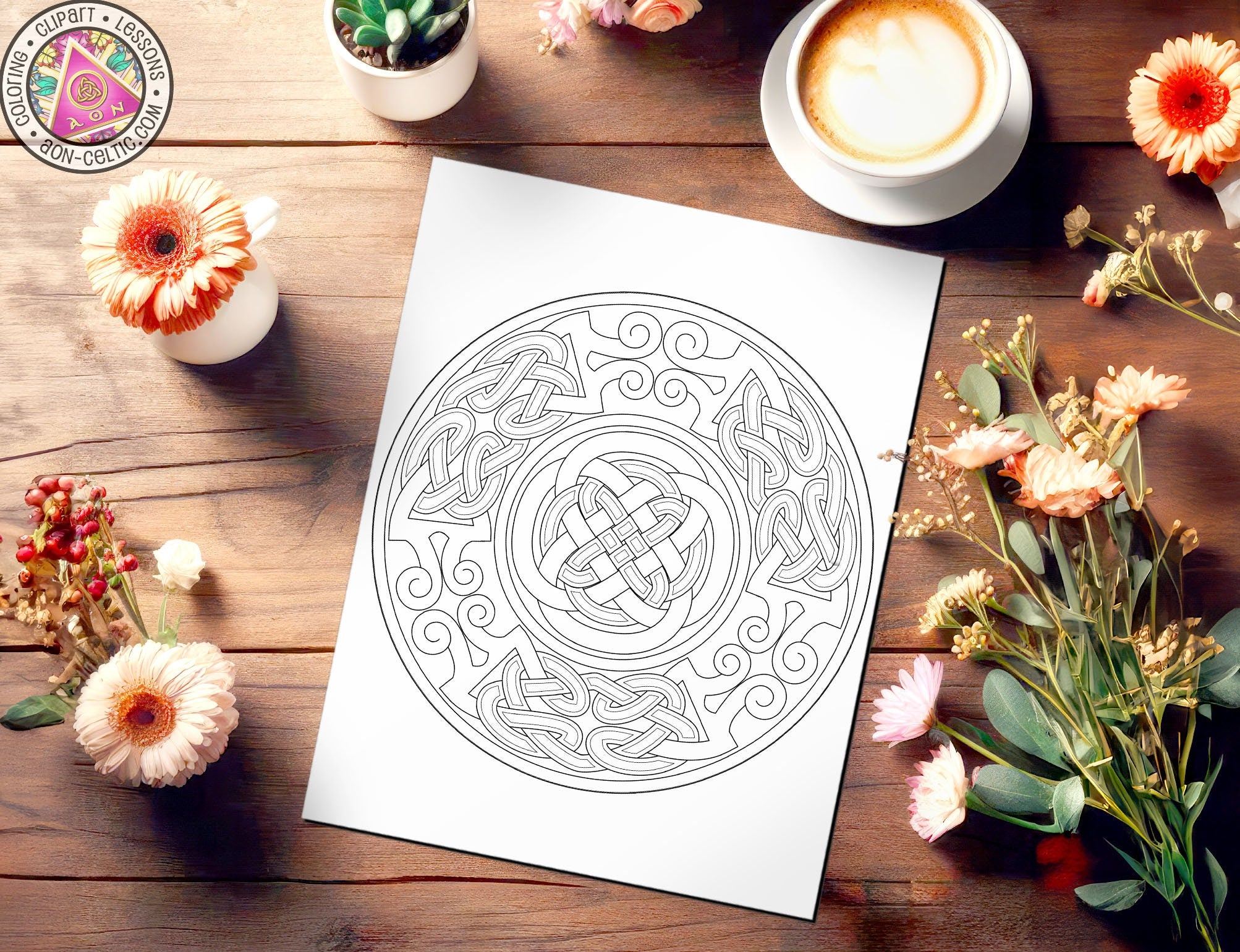 Celtic Coloring Book - Meditation Coloring with Knot Designs & PDF Download