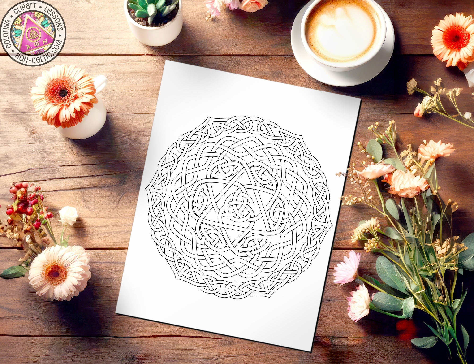 Celtic Knot Coloring - Intricate St Patrick's Coloring Book PDF With Trinity Knot Patterns