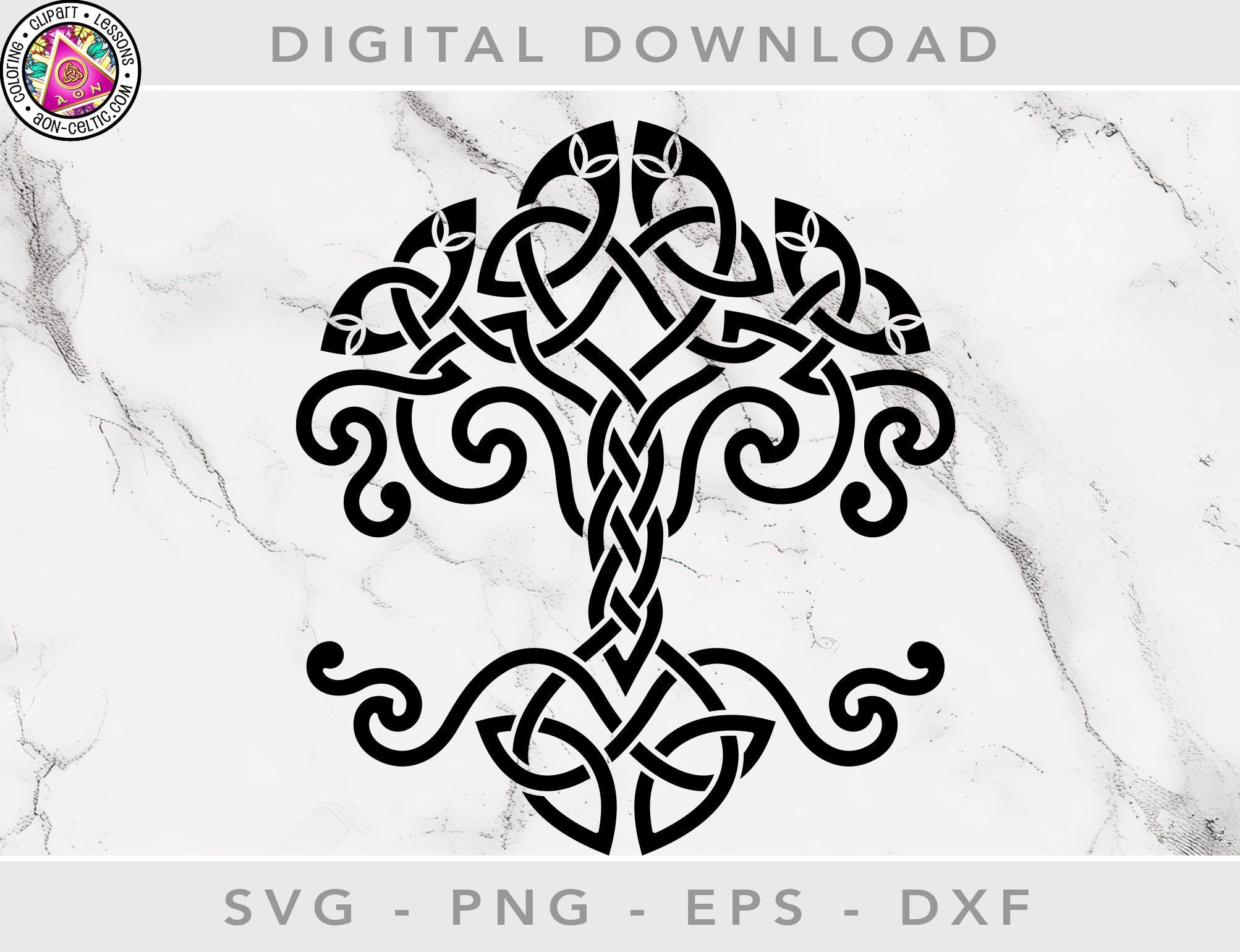Celtic Tree of Life Vinyl Stencil SVG – Yggdrasil SVG Cut for Irish Craft Projects
