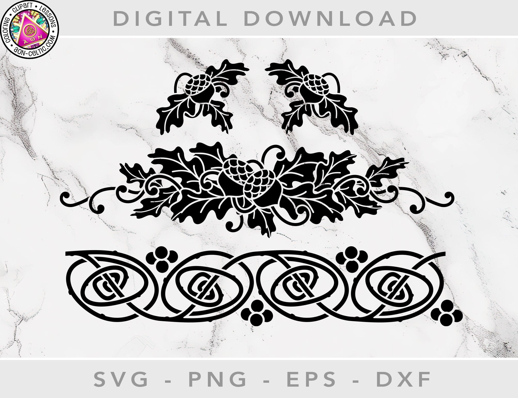 Celtic Christmas Stencils - Vinyl Stencil SVG & Holiday Craft Files for Cricut