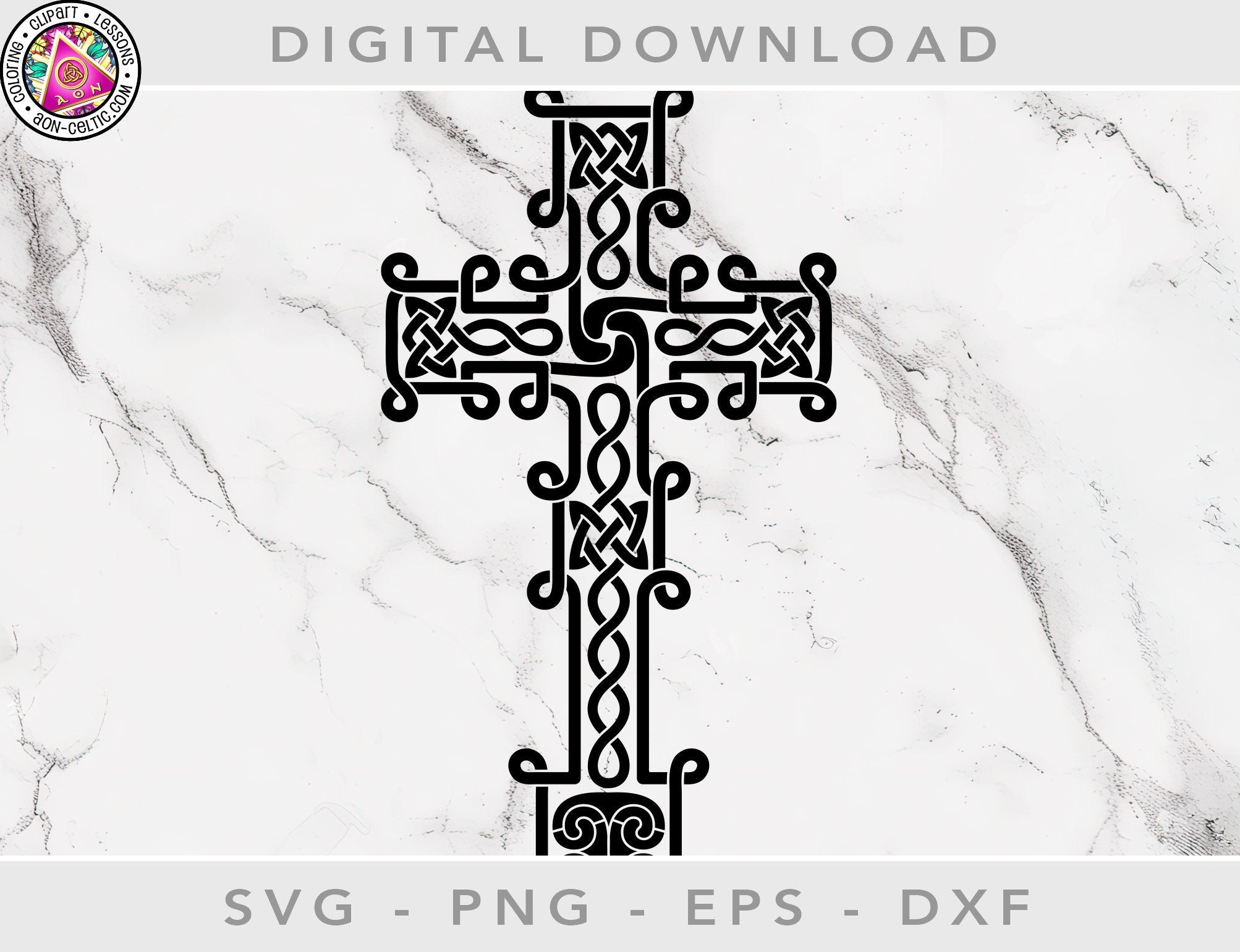 Celtic Vinyl Stencils – Christmas Cross Stencil | Cricut SVG Files, Spiral Knot Design