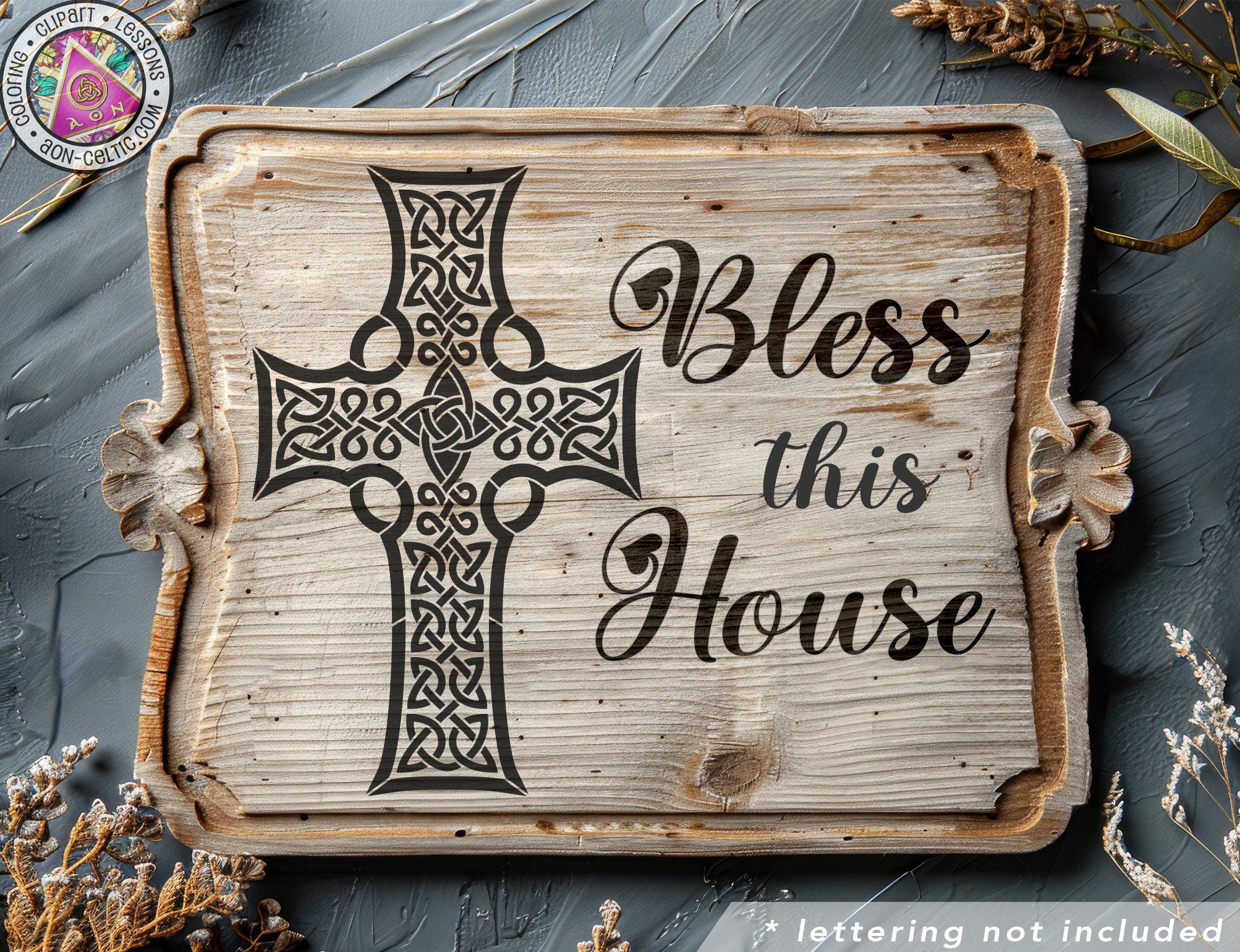 a wooden sign with a cross on it