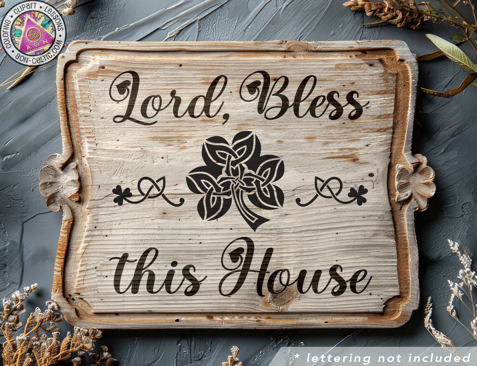 a wooden sign that says lord, boss, this house