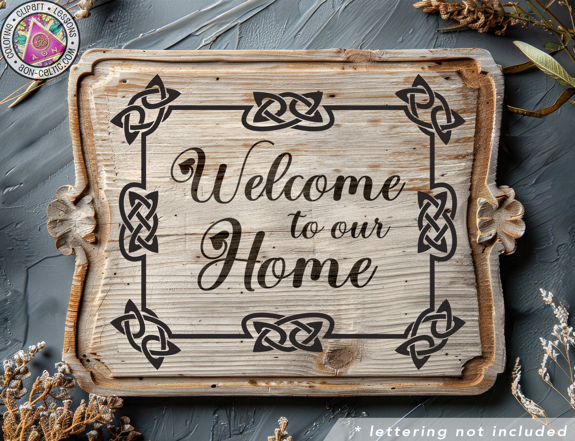a wooden sign that says welcome to our home