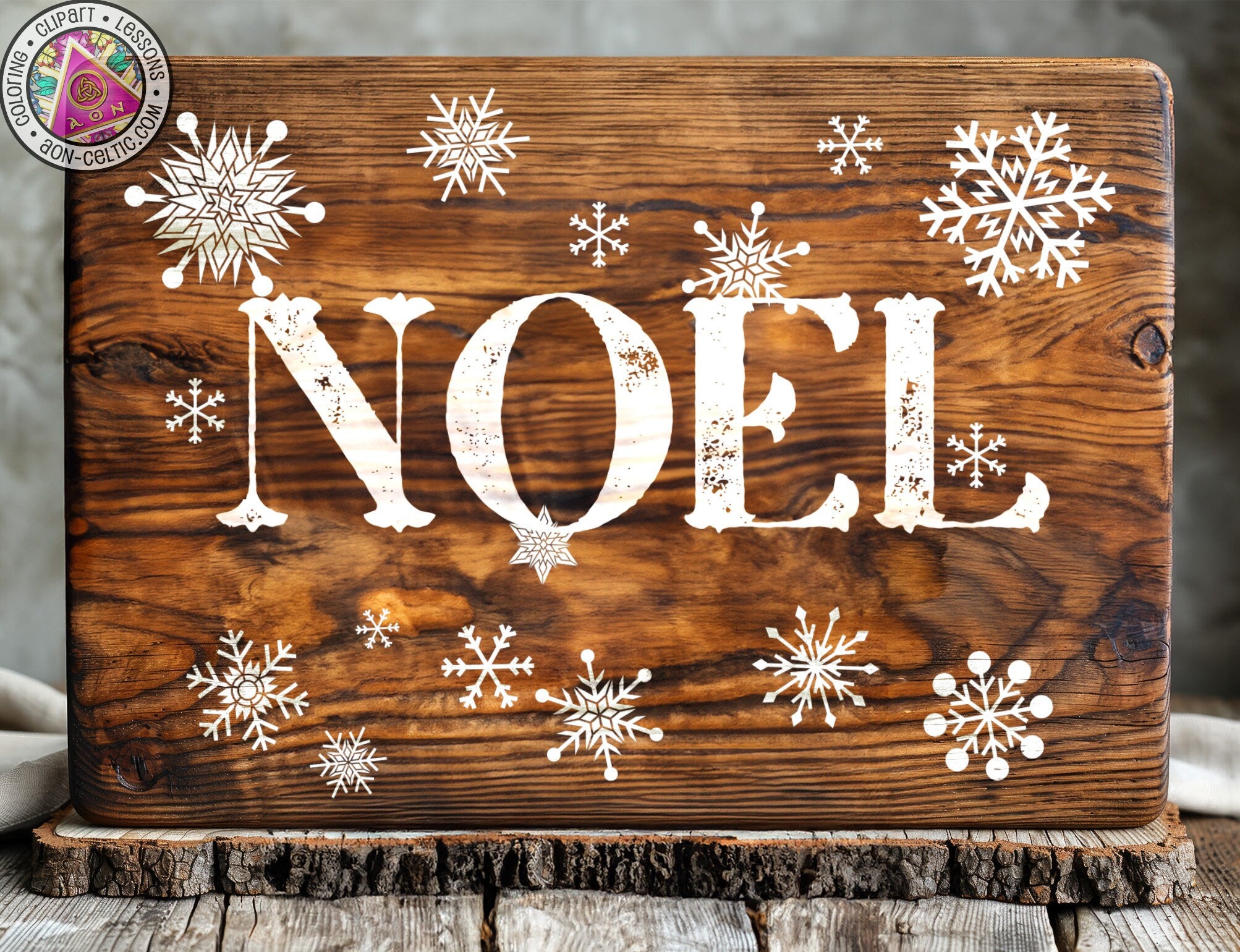 a wooden sign that says noel on it