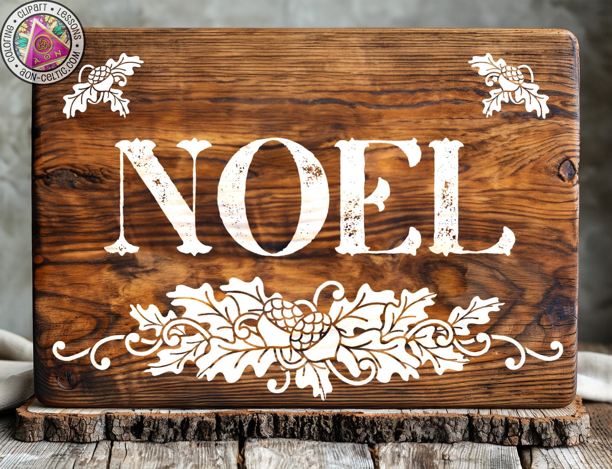 a wooden sign that says noel on it