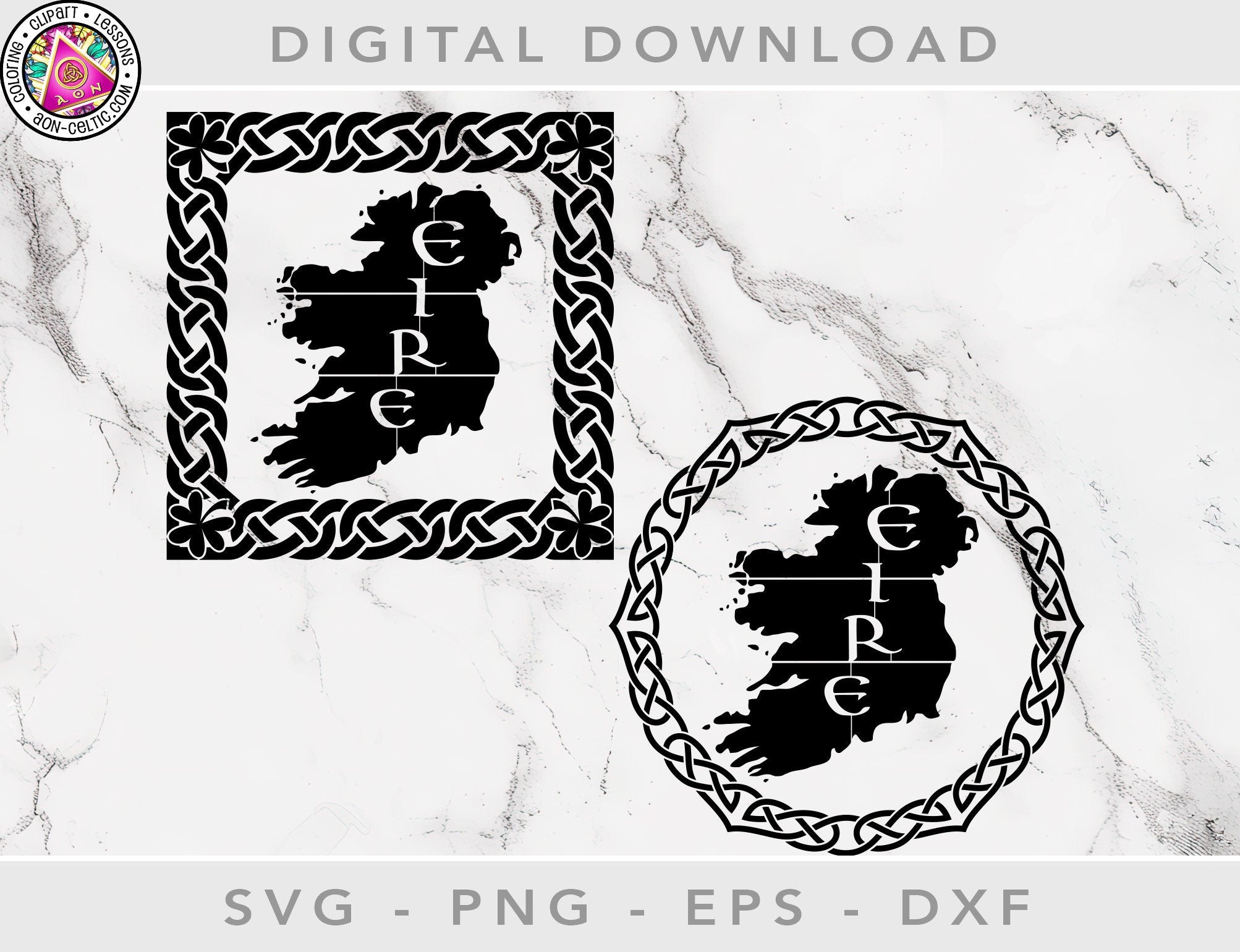 Celtic Vinyl Stencils - Ireland Map Stencil & St Patrick's Day SVG Cut Files