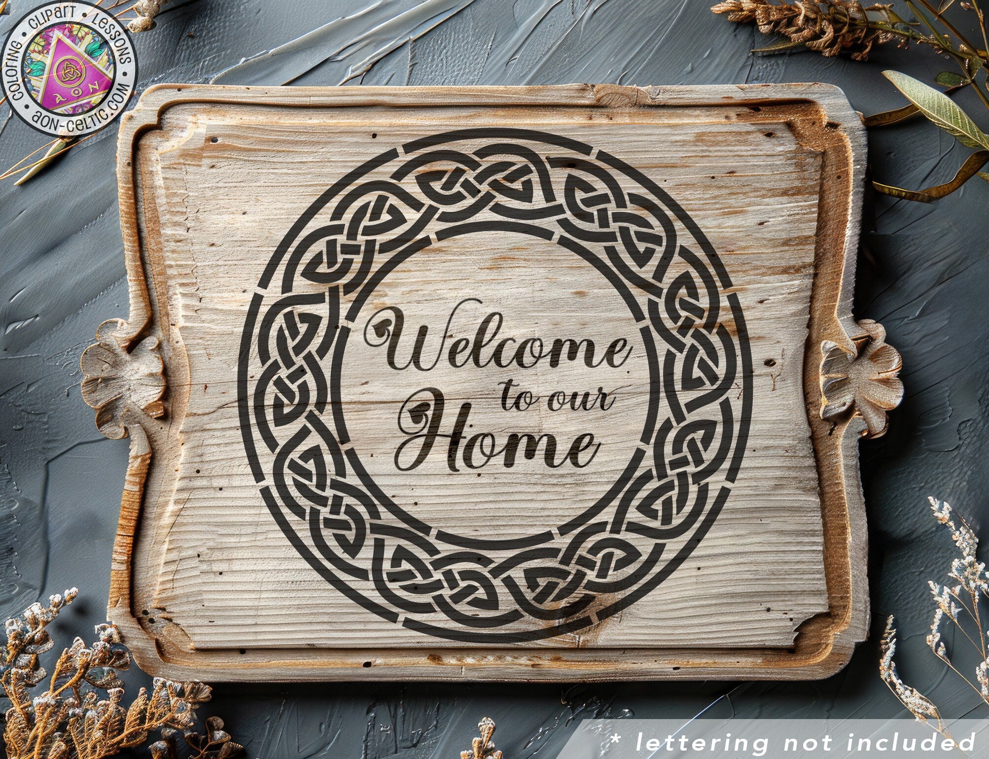 a wooden sign that says welcome to our home