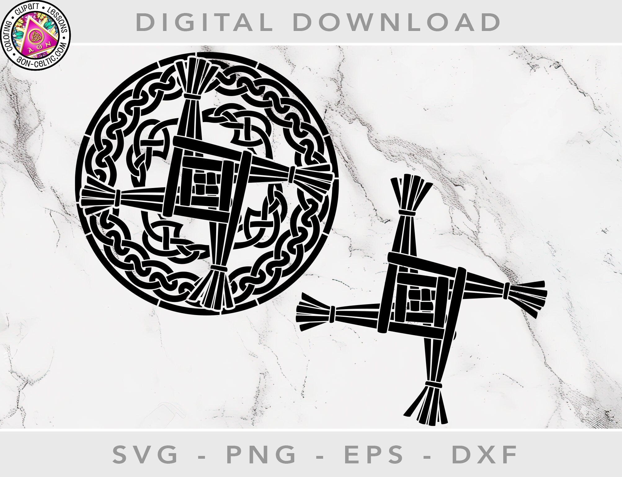 Celtic Vinyl Stencils – Brigid's Cross Stencil | Fancy Knotwork SVG Files