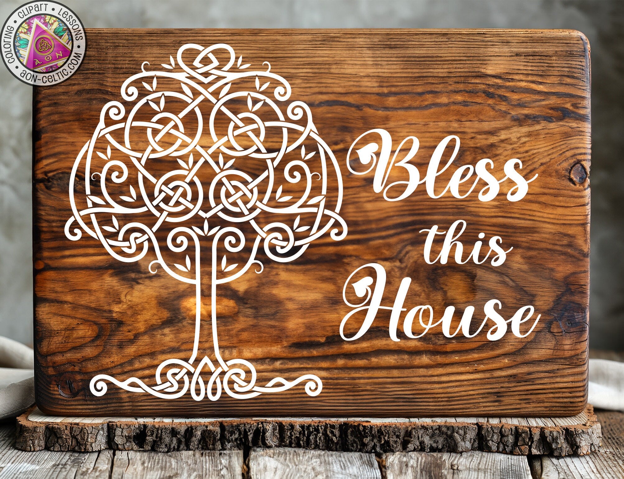 Celtic Vinyl Stencils - Tree of Life Stencil for Cricut | Yggdrasil Svg Cut File