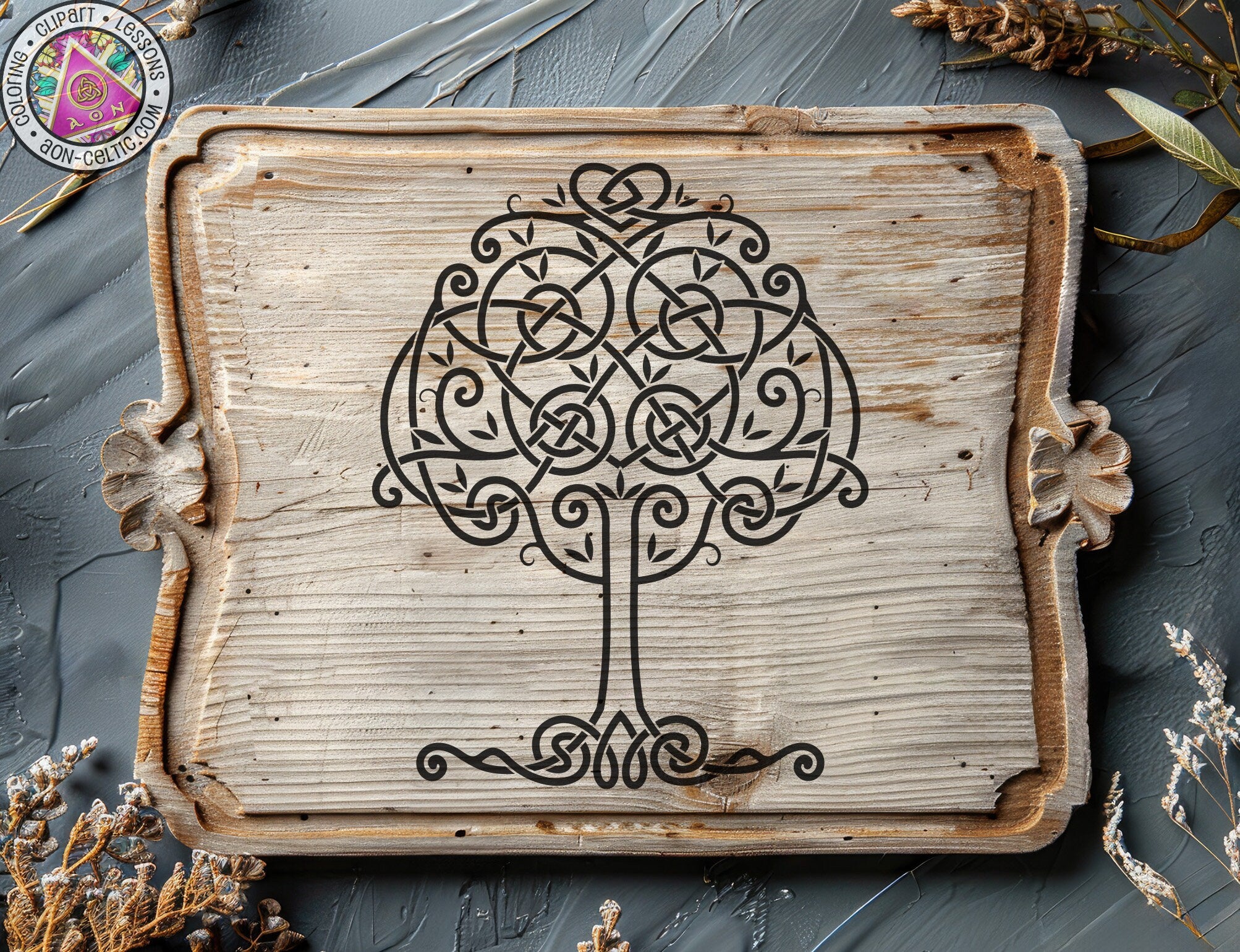 Celtic Vinyl Stencils - Tree of Life Stencil for Cricut | Yggdrasil Svg Cut File