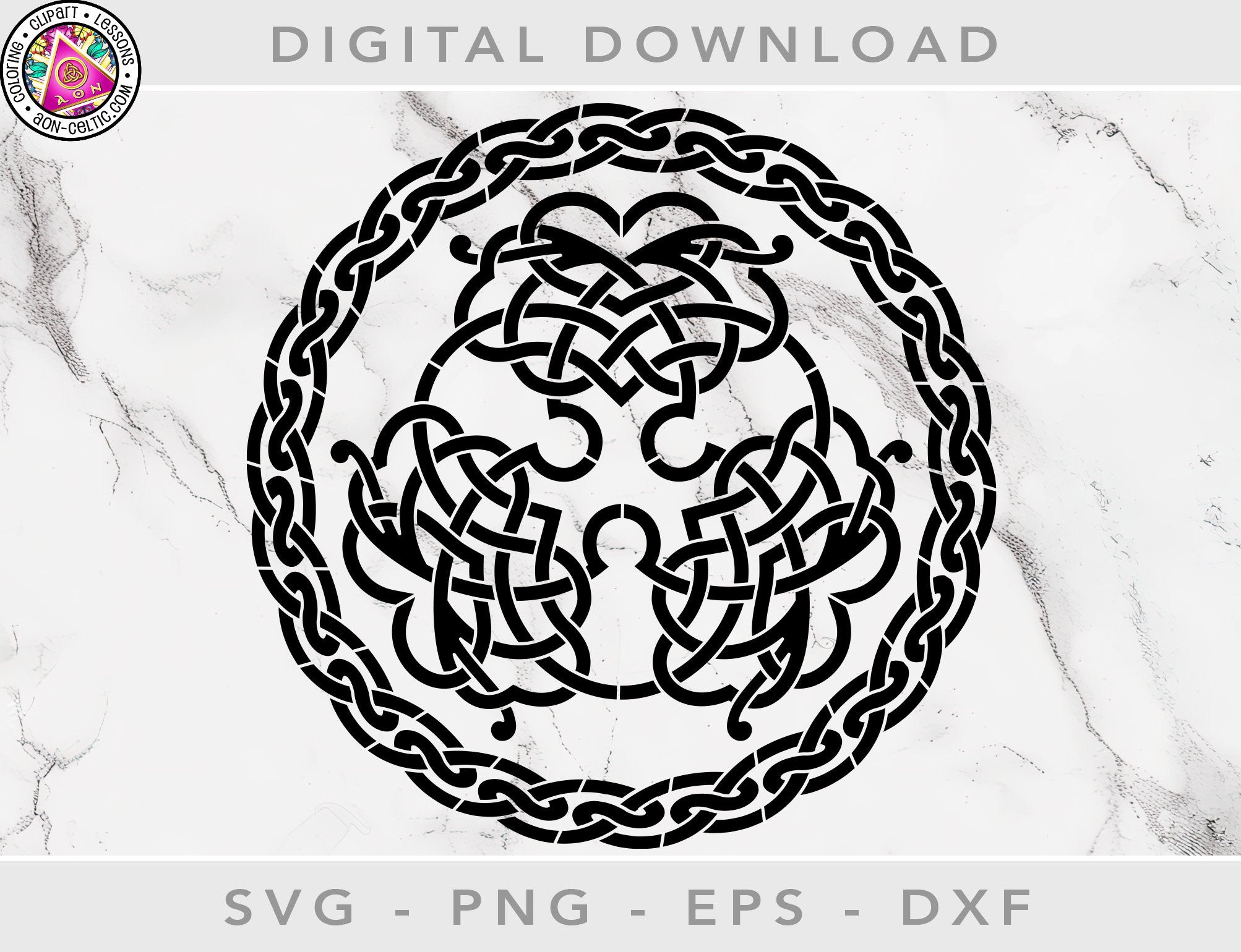 Celtic Vinyl Stencils - Tree of Life Stencil With Knotwork Border for Cricut