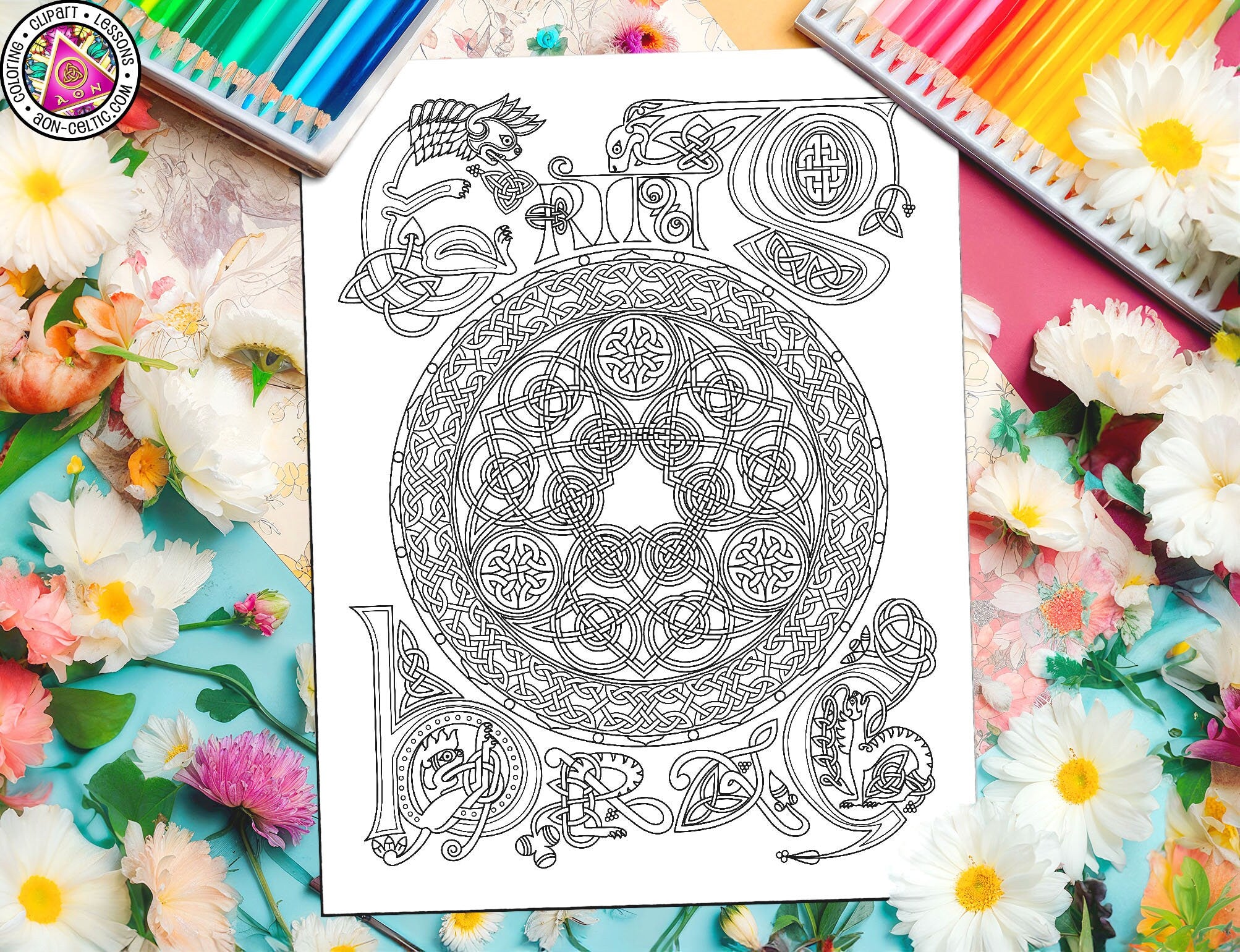 a printer with a picture of a circular design on it