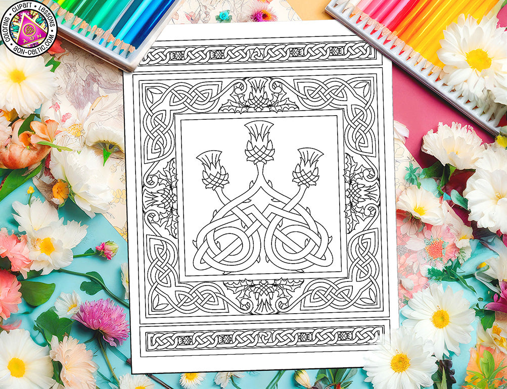 Celtic Coloring Book - Scottish Coloring Pages & St Patrick's Day Designs for Relaxation