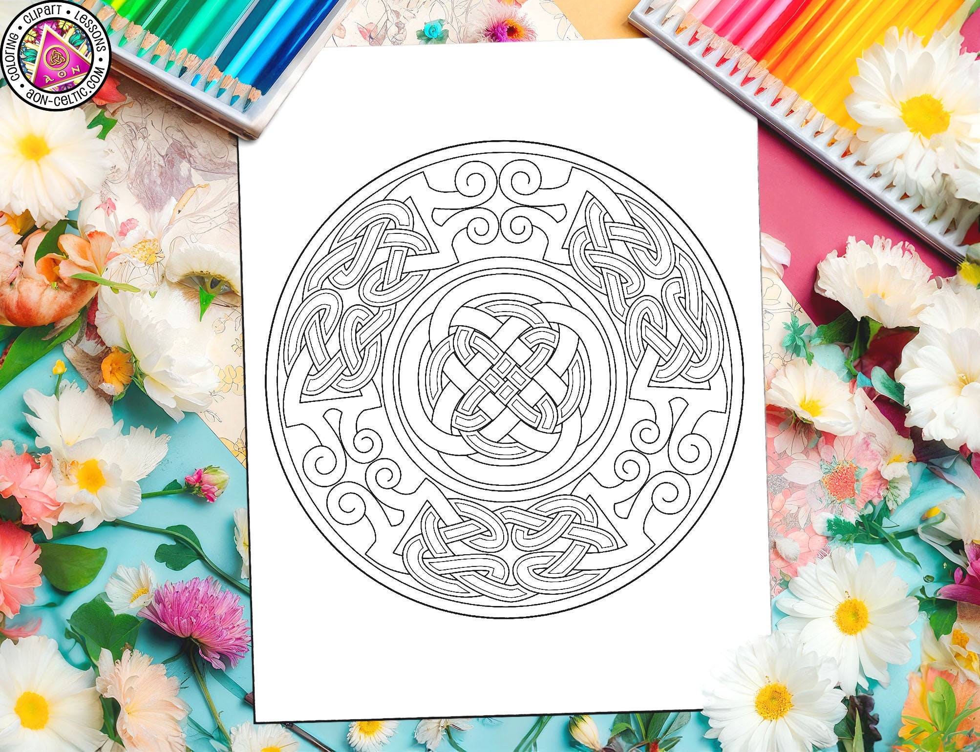 Celtic Coloring Book - Meditation Coloring with Knot Designs & PDF Download